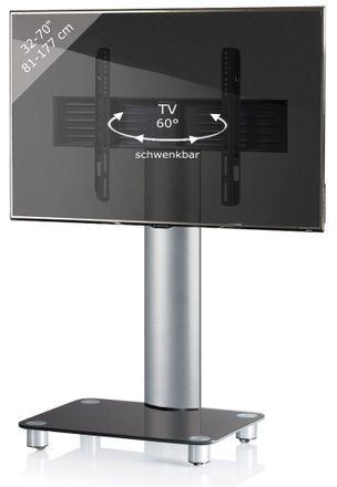 ebuy24 Ebuy24 - Soporte De Tv Vcm 32-70 Pulgadas Vesa Max. 600x400 Soporte Fernseh De Aluminio Y Vidrio Dimensiones Del Soporte De Tv Aprox. Al. 100 X An. 60