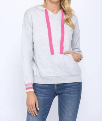 Fate Sherbet Striped Hoodie In Grey