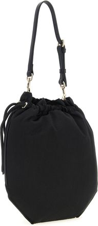 Vivienne Westwood Womens Moir&eacute; Viscose Drawstring Bucket Bag Black