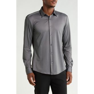 BOSS Slim Fit Roan Kent Button-Up Shirt in Black at Nordstrom Rack, Size Xx-Large