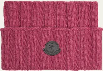 Moncler Mens Ribbed Logo Turtleneck Scarf