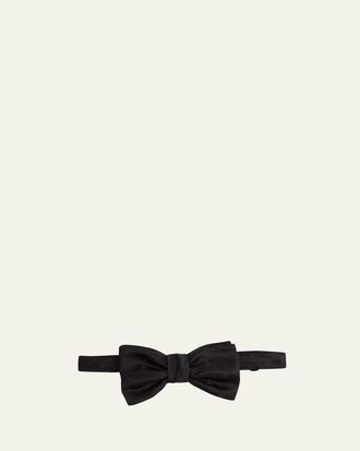 Alexander McQueen Mens Skull Satin Jacquard Bow Tie