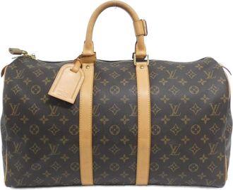 Louis Vuitton Marron Coated Canvas Boston Bag (Pre-Owned)