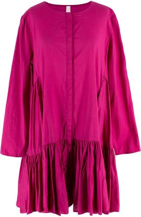 Merlette Pink Tiered Pleated Dress Size M