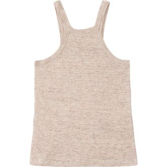 Fortela Cassidy Linen Tank Top in Melange Grey at Nordstrom, Size X-Small Eu
