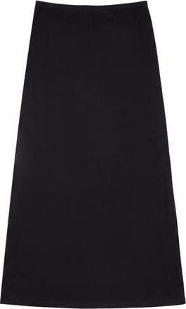 Monte Carlo Long Pull On Elastic Waist Plaid Ribbon Skirt in Black at Nordstrom, Size 18