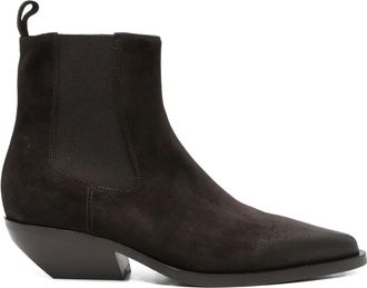 Elena Iachi Chelsea laarzen met puntige neus en hak - Bruin