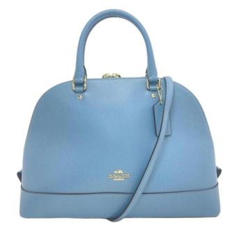 Coach Pre-owned Handbags, female, Blue, Size: ONE SIZE Pre-owned Leather Handbag
