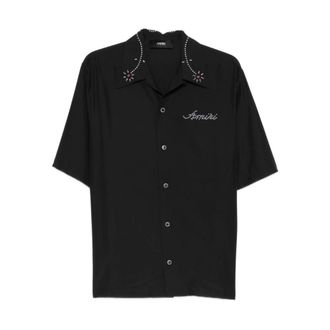 Amiri Short Sleeve Shirts, male, Black, Size: L Short Sleeve Shirt
