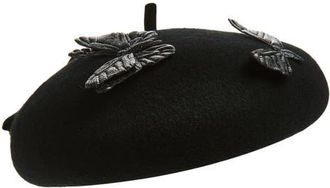 Gigi Burris Millinery Finn Butterfly Beret in Black at Nordstrom, Size Medium