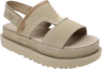 UGG Womens Goldenstar Regenerate Sandal, Sand, 3 UK