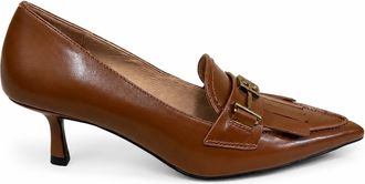 Bibi Lou Womens Bellarose Loafer Heels In Brown