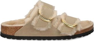 Birkenstock Arizona Big Buckle Shearling Smalle Pasvorm - Dames - Sandalen - Bruin - 36 EU - Leer - Schoenen