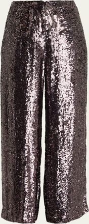 TWP Adieu For Now Sequined Wide-Leg Pants