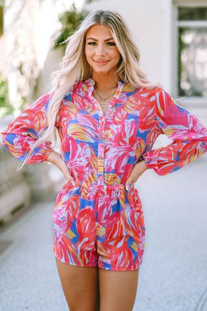 Azura Exchange Bloemenprint Korte Jumpsuit