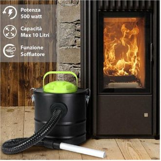 Trade Shop Trade Shop - Aspiracenere Elettrico 500w Serbatoio Capacit&agrave; 10lt Aspirapolvere Cenere 4887