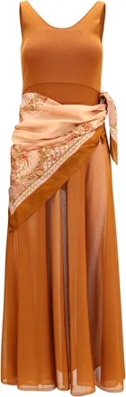 Zimmermann Womens Maxi Dress Aster Scarf Tan-Print Viscose Tan/print