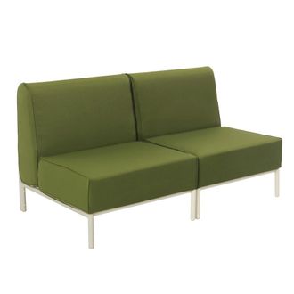 Oviala Conjunto modular de jard&iacute;n bajo para 2 personas verde caqui