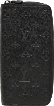 Louis Vuitton Black Leather Long Wallet (Bi-Fold) (Pre-Owned)