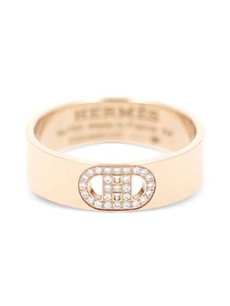 Herm&egrave;s Anello in oro rosa con diamanti 2025