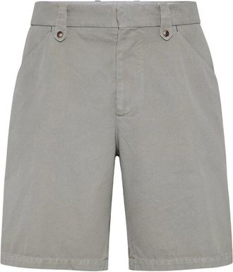 Brunello Cucinelli Khaki Tailored Shorts, Brand Size 48 (US Size 32)