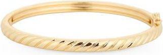 Nordstrom Rack Demi Fine Ribbed Hinged Bangle Bracelet in Gold at Nordstrom Rack