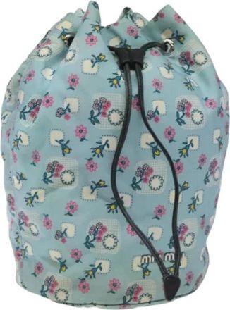 Miu Miu Pre-owned Nylon pouches - Dames - Vintage Tas - Blauw - ONE Size - Nylon - Vintage