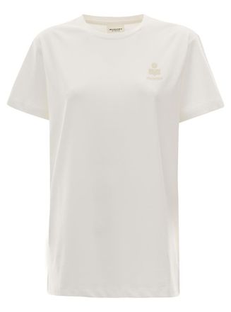 Isabel Marant Aby White Crewneck T-Shirt With Small Logo Print Woman Isabel Marant Étoile
