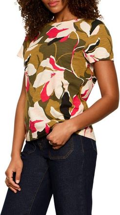 Sanctuary The Perfect T-Shirt in Canyon Bloom Green at Nordstrom, Size Xx-Small
