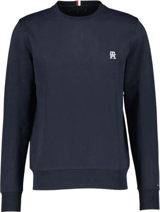 Tommy Hilfiger TH Monogram Crew Neck Sweatshirt - Heren - Sweatshirts - Blauw - L - Katoen - Hoodies & sweatvesten