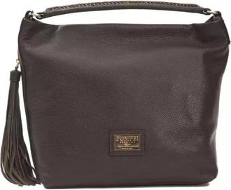 Pompei Donatella Donatella Leren Schoudertas - Dames - Handtassen - Bruin - ONE Size - Leer - Tassen