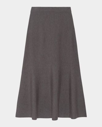 SIMKHAI Atwood Merino Wool Mermaid Midi Skirt