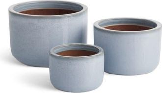 Napa Home & Garden Aylin Blue Ceramic Pots Set of 3 at Nordstrom