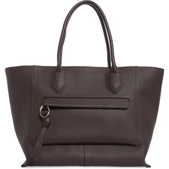 Longchamp Mailbox Large Leather Tote Bag in Eggplant at Nordstrom Rack