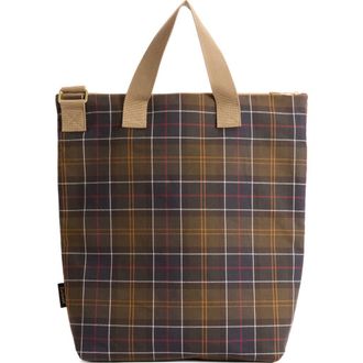 Barbour Transport Tartan Plaid Canvas Tote in Classic Tartan at Nordstrom