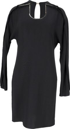 Lanvin Lanvin mini-jurk met hardware-details in marineblauwe viscose
