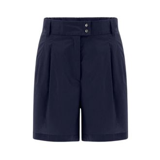 Herno Lichte Katoenen Stretch Shorts - Dames - Bermuda - Blauw - XS - Katoen - Korte Broeken