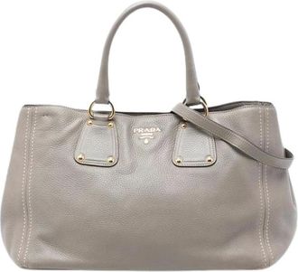 Prada Pre-owned Handbags, female, Gray, Size: ONE SIZE Pre-owned Vintage Satchel