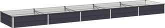 vidaXL Cama De Jard&iacute;n Elevada Gris Antracita 400 X 80 X 24 Cm Vidaxl