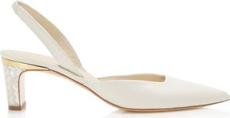Freya Rose Delphine Pointed Toe Pearl Heel Pump in Ivory at Nordstrom, Size 38