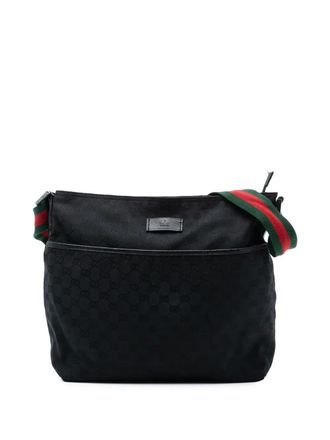 Gucci 2000-2015 GG Canvas Web crossbody bag - Nero