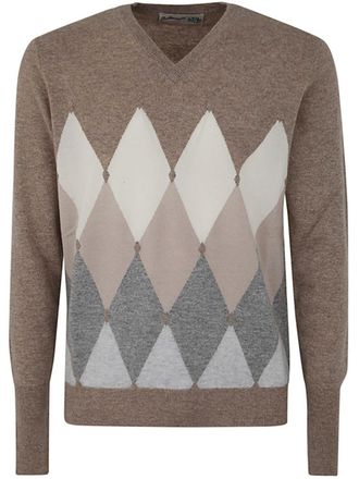 Ballantyne V Neck Pullover With Diamonds