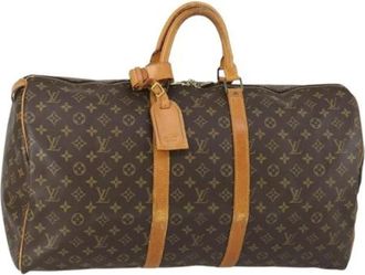 Louis Vuitton Pre-owned Weekend Bags, female, Brown, Size: ONE SIZE Pre-owned Canvas Weekend Bag