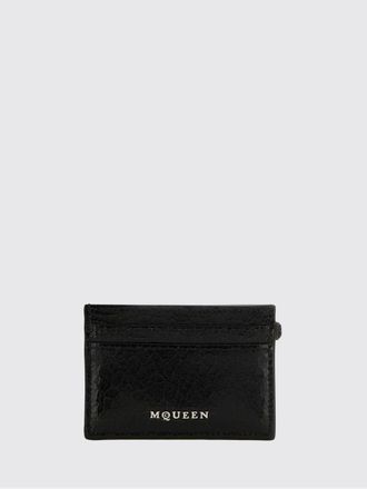 Alexander McQueen McQueen Crackled Leather Credit Card Holder