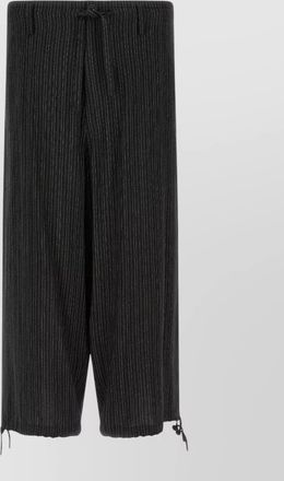 Yohji Yamamoto loose leg pinstripe trousers adjustable hem