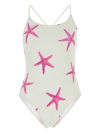 Valentino Garavani Lycra Starfish One-Piece Swimsuit - women - Spandex/Elastane/Nylon/Nylon/Spandex/Elastane - S - White