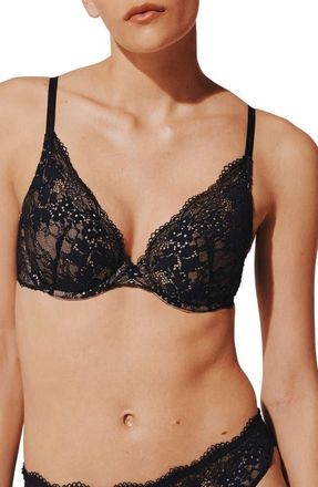Thirdlove All Day Lace Push-Up Underwire Bra in Black at Nordstrom, Size 30C