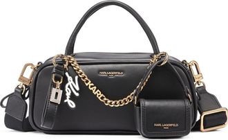 Karl Lagerfeld Zaylia Mini Crossbody in Black/gold at Nordstrom