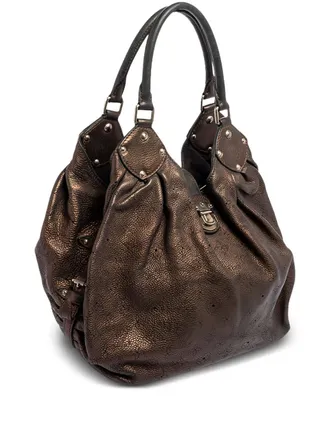 Louis Vuitton textured leather slouchy shoulder bag - women - Leather/Fabric - One Size - Brown