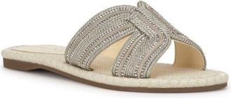 Jessica Simpson Blesyn Slide Sandal in Metallic Cream at Nordstrom, Size 9.5